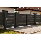 Set porti aluminiu 900x1800 + 3000x1800 mm, model Neptun, gri antracit