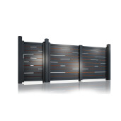 Set porti aluminiu 900x1800 + 3000x1800 mm, model Ragnar, gri antracit