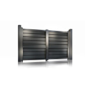 Poarta auto batanta aluminiu 3000x1800 mm, model Baldur, gri antracit