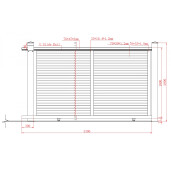 Poarta culisanta aluminiu 3000x1800 mm, model Jaluzea Suprem, gri antracit
