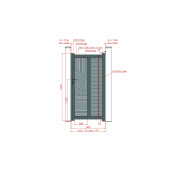 Poarta pietonala aluminiu 900x1800 mm, model Sahara, gri antracit