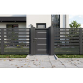 Poarta pietonala aluminiu 900x1800 mm, model Thor, gri antracit