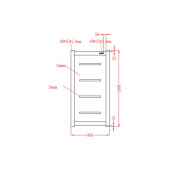 Poarta pietonala aluminiu 900x1800 mm, model Thor, gri antracit