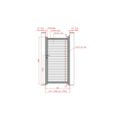 Poarta pietonala aluminiu 900x1800 mm, model Jaluzea Suprem, negru