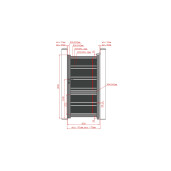 Poarta pietonala aluminiu 900x1800 mm, model Neptun, gri antracit