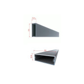 Poarta culisanta aluminiu 3000x1800 mm, model Neptun, gri antracit