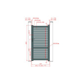 Poarta pietonala aluminiu 900x1800 mm, model Taurus, gri antracit