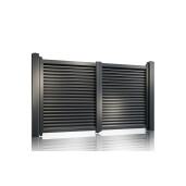 Poarta auto batanta aluminiu 3000x1800 mm, model Jaluzea Suprem, gri antracit
