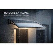 Copertina metalica cu plastic rigid - Culoare policarbonat / transparent - 1050mm