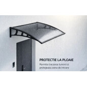 Copertina metalica cu plastic rigid - Culoare: fumuriu - 700 mm
