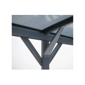 Copertina auto Omega, carport aluminiu cu policarbonat, 3000x5050 mm, gri antracit