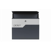 Cutie postala otel zincat, Design Modern, Gri antracit si Argintiu