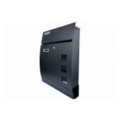 Cutie postala otel zincat, Design Modern, Negru