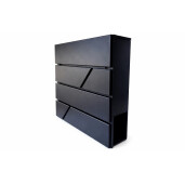 Cutie postala otel zincat, Design Modern, Negru
