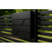 Cutie postala otel zincat, Design Modern, Negru