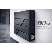 Cutie postala otel zincat, Design Modern, Negru