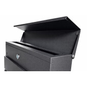 Cutie postala otel zincat, Design Modern, Negru