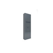 Stalp aluminiu Deluxe, cutie primire colete si primire cutie postala integrata, 600x250mm, 2000mm inaltime