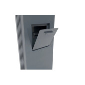 Stalp aluminiu Deluxe, cutie primire colete si primire cutie postala integrata, 600x250mm, 2000mm inaltime