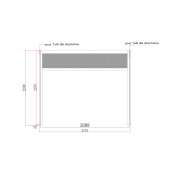 Plasa Umbrire Anti-UV pentru Pergola, 3000x2500mm, Dimensiune 2770x2288mm, Cadru Gri RAL 7016