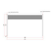 Plasa Umbrire Anti-UV pentru Pergola, 4000x2500mm, Dimensiune 3770x2288mm, Cadru Gri RAL 7016