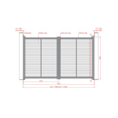 Poarta auto batanta aluminiu 3000x1800 mm, model Jaluzea Suprem, maro