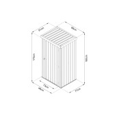 Magazie dulap depozitare gradina GoodBox Small, casuta depozitare unelte, Basic, Otel zincat