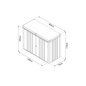 Magazie depozitare gradina WonderBox, casuta depozitare unelte, Premium, Otel zincat