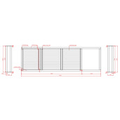 Poarta autoportanta aluminiu 5800x1800 mm, model Jaluzea Deluxe, gri antracit