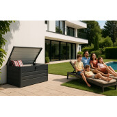 Cufar depozitare gradina SuperiorChest 400 litri, lada depozitare unelte, Basic, otel zincat