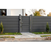 Poarta pietonala aluminiu 900x1800 mm, model Baldur, maro