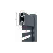 Poarta bi-fold aluminiu 3000x1800 mm, model Poseidon, maro