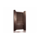 Poarta pietonala aluminiu 900x1800 mm, model Jaluzea ranforsata, maro