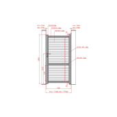 Poarta pietonala aluminiu 900x1800 mm, model Jaluzea ranforsata, maro