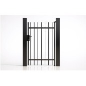 Poarta pietonala aluminiu 900x1800 mm, model Light Straight, negru
