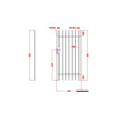 Poarta pietonala aluminiu 900x1800 mm, model Light Straight, negru