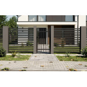Poarta pietonala aluminiu 900x1800 mm, model Light Straight, negru