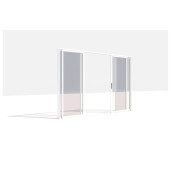 Paravan din Sticla Securizata, 3 Foi, pentru Pergola cu Latime 4000mm si Inaltime 2500mm, Sticla 8mm, Alb