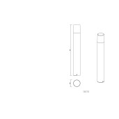 Stalp iluminat exterior RANI, 1xE27, aluminiu