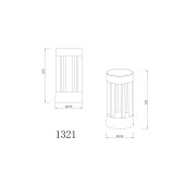 Lampa de exterior LUGO, aplica LED, aluminiu