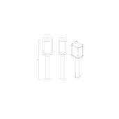 Stalp iluminat exterior AXIS, 1xE27, aluminiu