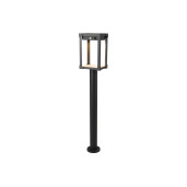 Stalp iluminat exterior LED SOLIS, cu panou solar si senzor, aluminiu