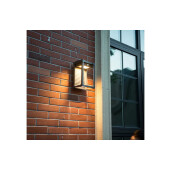 Aplica LED de exterior SOLIS, cu panou solar si senzor, aluminiu