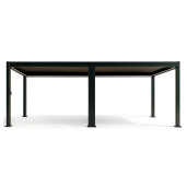 Pergola Bioclimatica X 2.0, Aluminiu, 3x8m, LED Lumina Calda, Gri Antracit