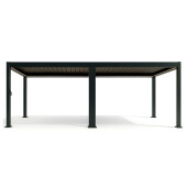 Pergola Bioclimatica X 2.0, Aluminiu, 4x8m, LED Lumina Calda, Gri Antracit