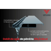 Pergola Bioclimatica X 2.0, Aluminiu, 4x8m, LED Lumina Calda, Gri Antracit
