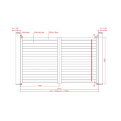 Poarta auto batanta aluminiu 3000x1800 mm, model Jaluzea Deluxe, gri antracit