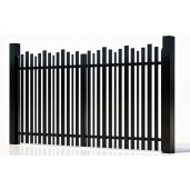 Poarta auto batanta aluminiu 3000x1800 mm, model Light Wave, negru