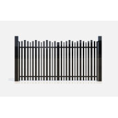 Poarta auto batanta aluminiu 3000x1800 mm, model Light Wave, negru