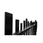 Poarta auto batanta aluminiu 3000x1800 mm, model Light Wave, negru